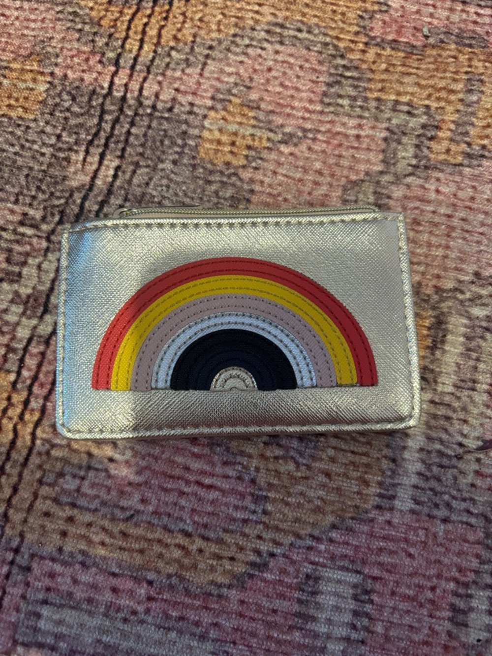 Gold Card Wallet with Rainbow Patch